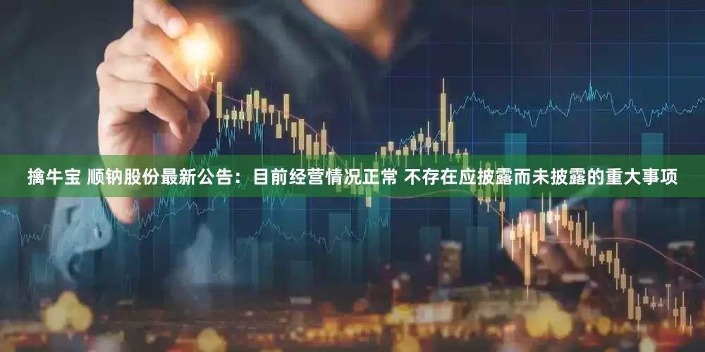 擒牛宝 顺钠股份最新公告：目前经营情况正常 不存在应披露而未披露的重大事项