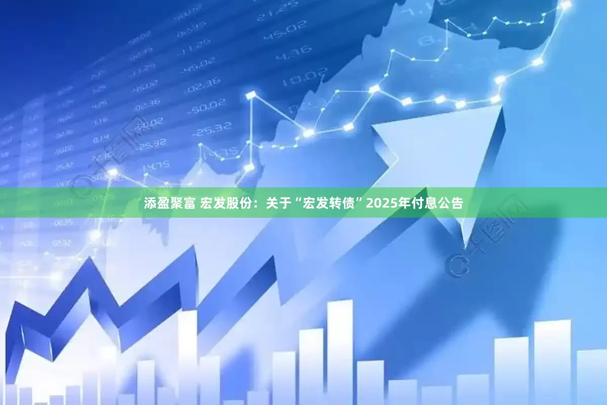 添盈聚富 宏发股份：关于“宏发转债”2025年付息公告